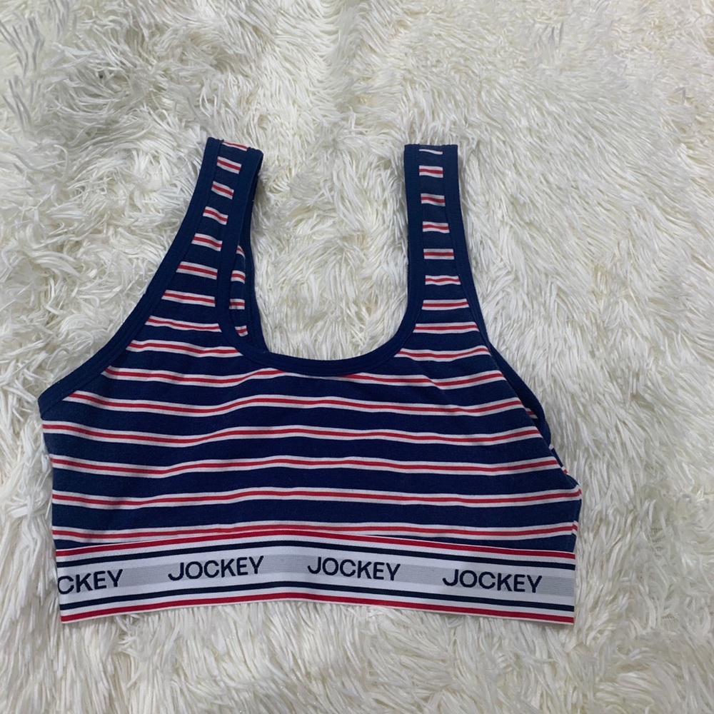 Red , white , and blue Jockey bra